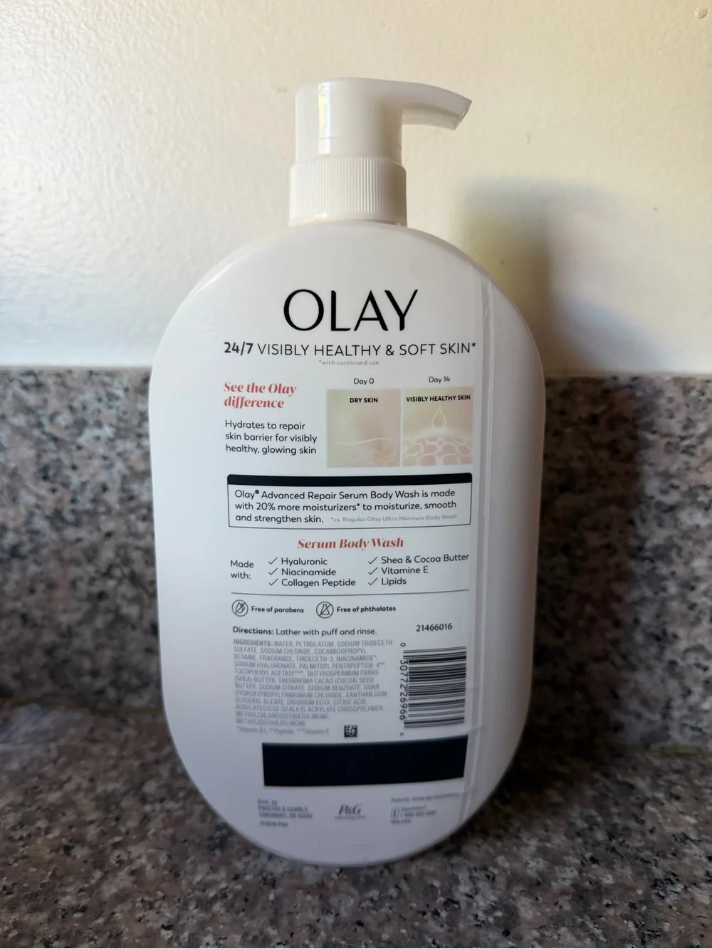 OLAY Advanced Repair Serum Body Wash - White and Pink